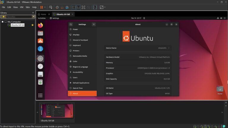 Ubuntu no VMware Workstation Pro