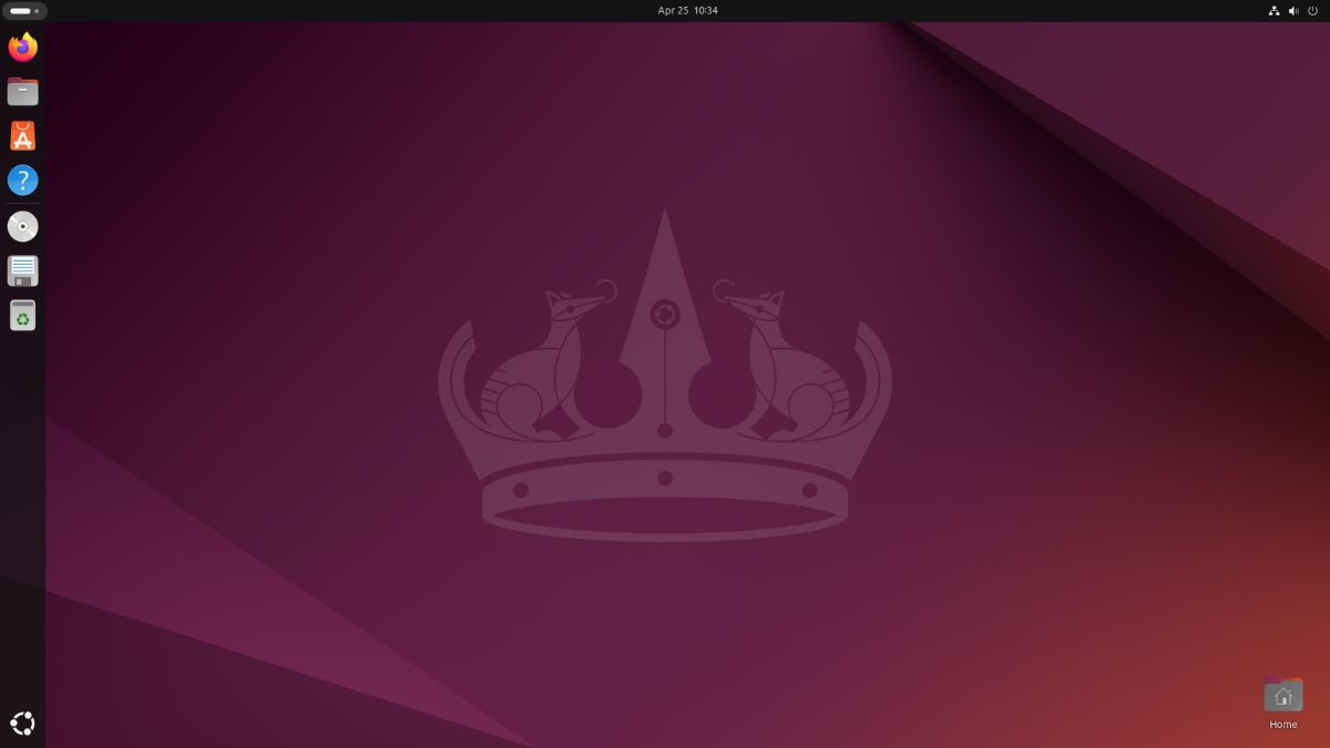 Captura de tela do Ubuntu 24.04 LTS mostrando a nova interface do GNOME 46