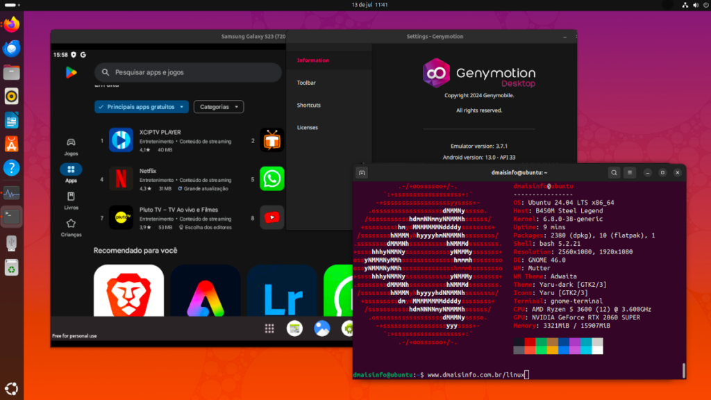 Instalação do Genymotion no Ubuntu passo a passo