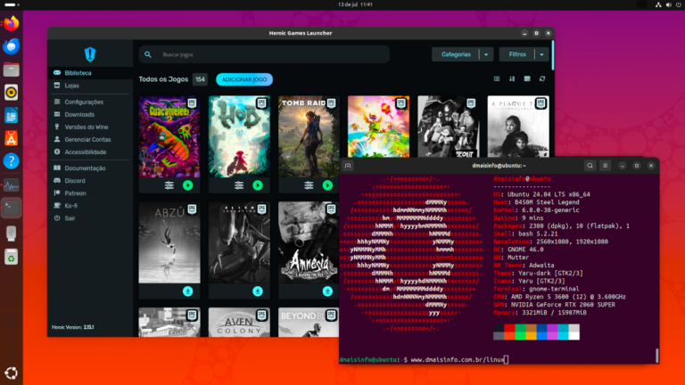 Guia de instalação do Heroic Games Launcher no Ubuntu 24.04 LTS