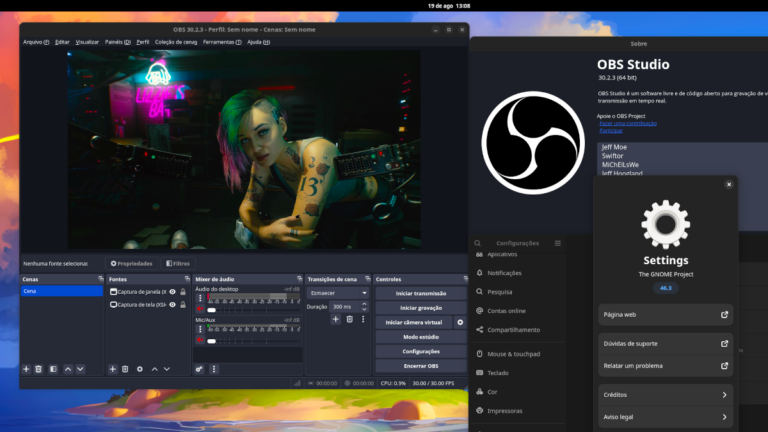 Guia de instalação do OBS Studio em distribuições Linux