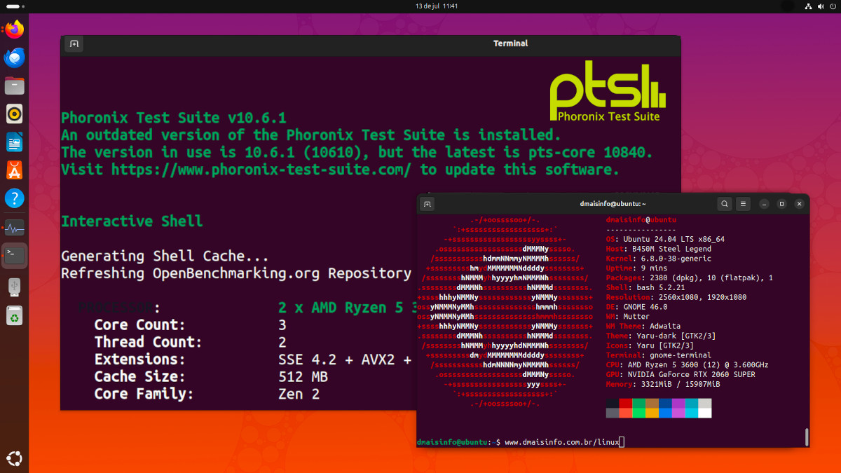 Benchmarking com Phoronix Test Suite no Linux